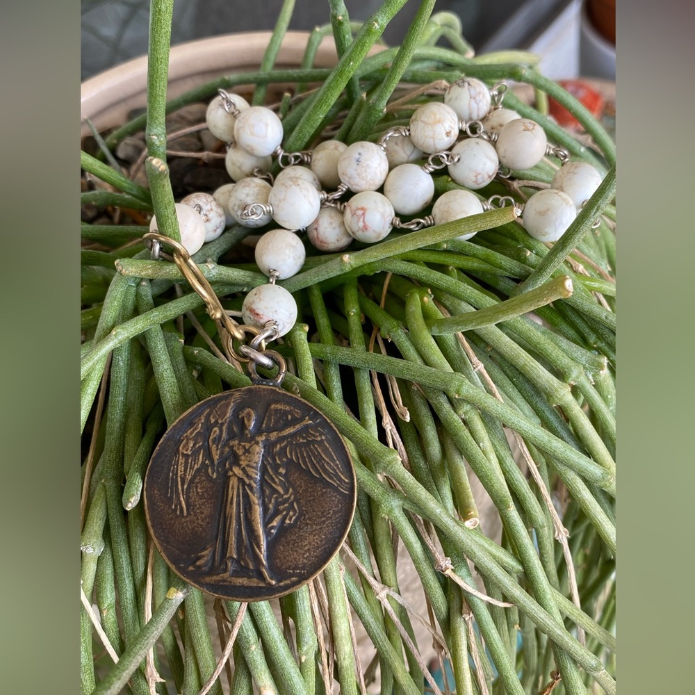 Winged Victory Angel Malta Medal Necklace